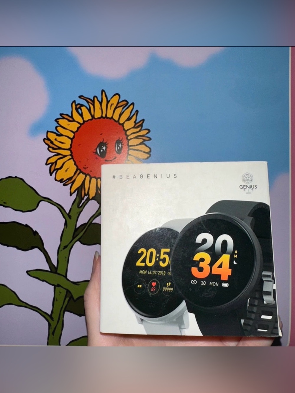 Smart Fitness Watch / Black Rubber Band